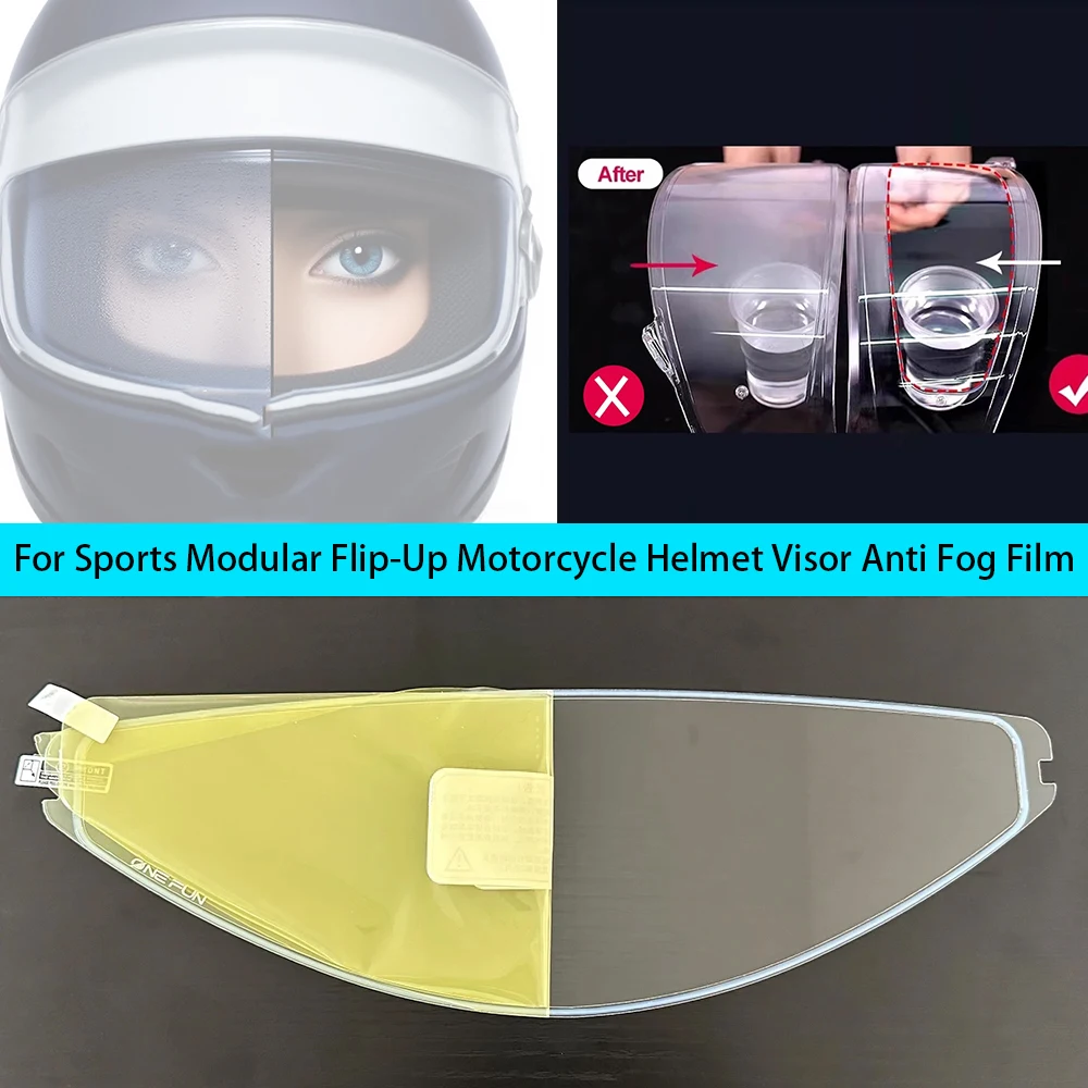 

Helmet Visor Film Anti Fog For AGV Sports Modular Flip-Up Motorcycle Helmet Antifog Lens Film Accessories