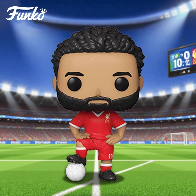 

Genuine Edition FUNKO POP《Liverpool - Mohamed Salah》Anime Action Desktop Decoration Ornament Model Toys Collectible Model