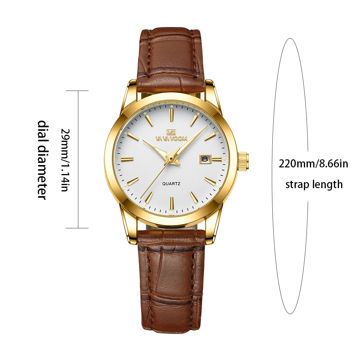 ساعات نسائية موضة 29 ملم ساعة كلاسيكية صغيرة فاخرة من الجلد الذهبي حركة كوارتز على الطراز البوهيمي ساعة عمل كاجوال للنساء