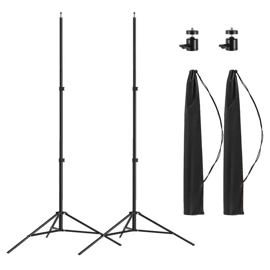 

Pack Aluminum Light Photography Tripod Stand with Case, 7 Feet Portable Photo Video Tripod Stand for Speedlight, Flash, Softbox,