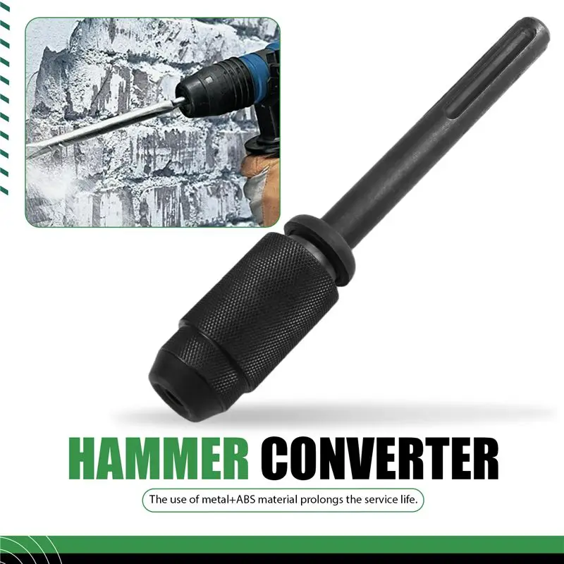 Conversion Rod Chuck Converter Five-Hole To Four-Hole Black Electric Hammer Conversion Rod Checkered-AT36