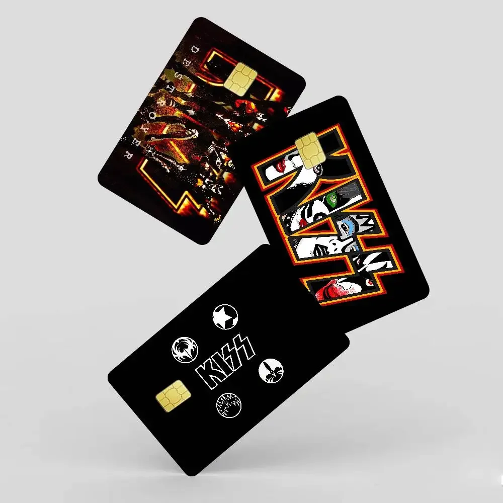K-KISS Band Fashion Matte Gold Silver Black Matte Film Skin Sticker Tape for Bank Credit Debit Card view 2