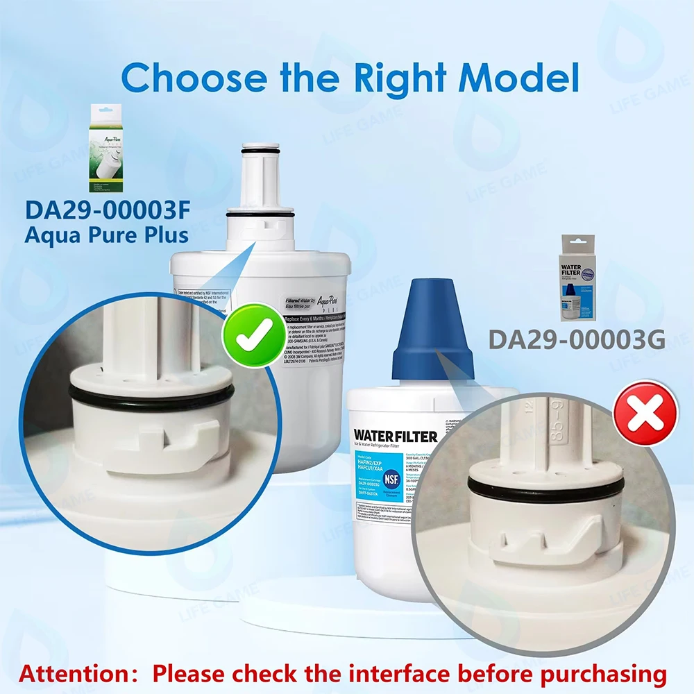 

DA29-00003F Replacement for Samsung Aqua-Pure Plus, DA29-00003A, DA2900002B, DA2900003, DA2900003F, DA290002, HAFCU1, HAFIN2