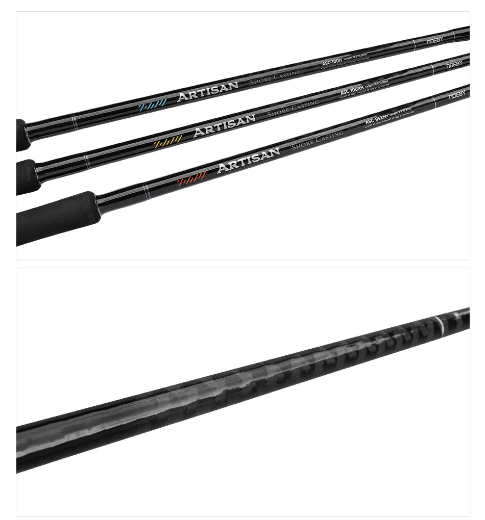 NOEBY Artisan Shore Casting Angelrute 2,87m 3,05m Max. Bremskraft 22kg Fuji Teile 2 Abschnitte H XH XH+ für Großfische GT Thunfisch Angelrute – Detail 14