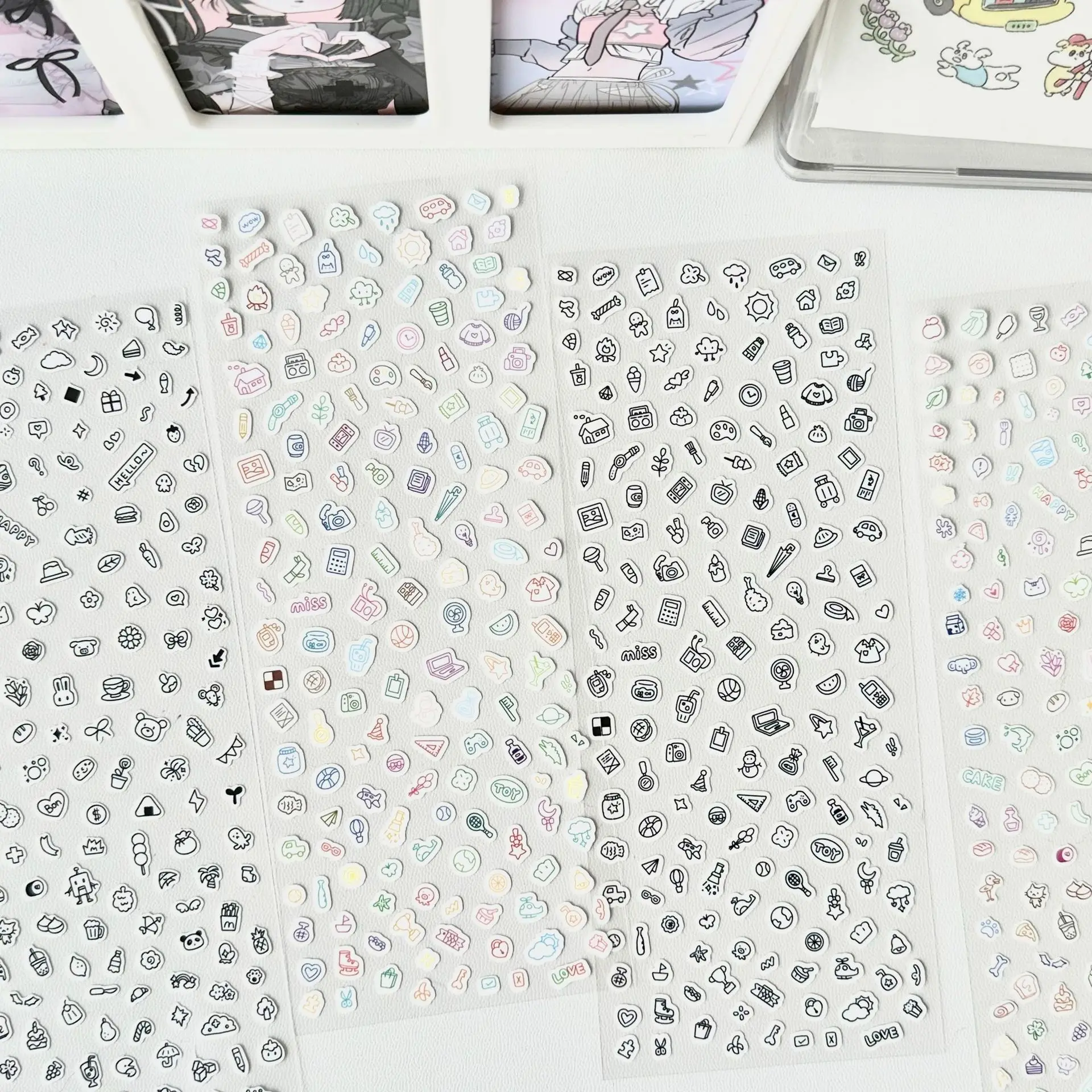 1 Pc Cute Cartoon Animals Pattern Deco Stickers Korean Style Simple Stickers DIY Scrapbooking Journaling Decorative Supplies