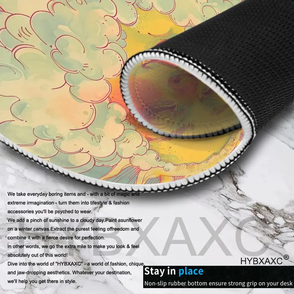 Cirrus Cloud Print Mouse Pad Happiness Sunshine Small Desk Pad Computer Keyboard Wireless Mouse Boy Girl Gift for Play games