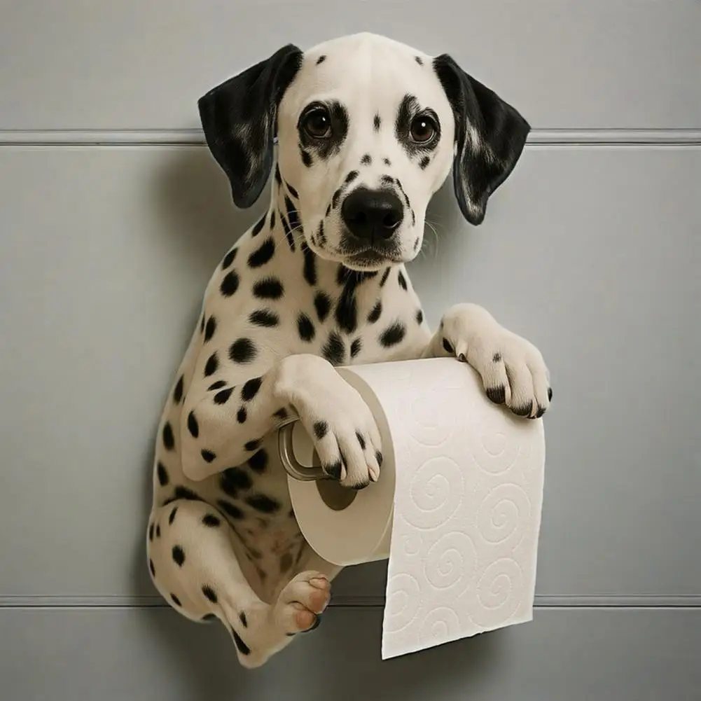 

Resin Toilet Paper Holder Toilet Paper Holder Wall Mount Resin Dog Roll Organizer Bathroom Kitchen Towel Tissue for Home