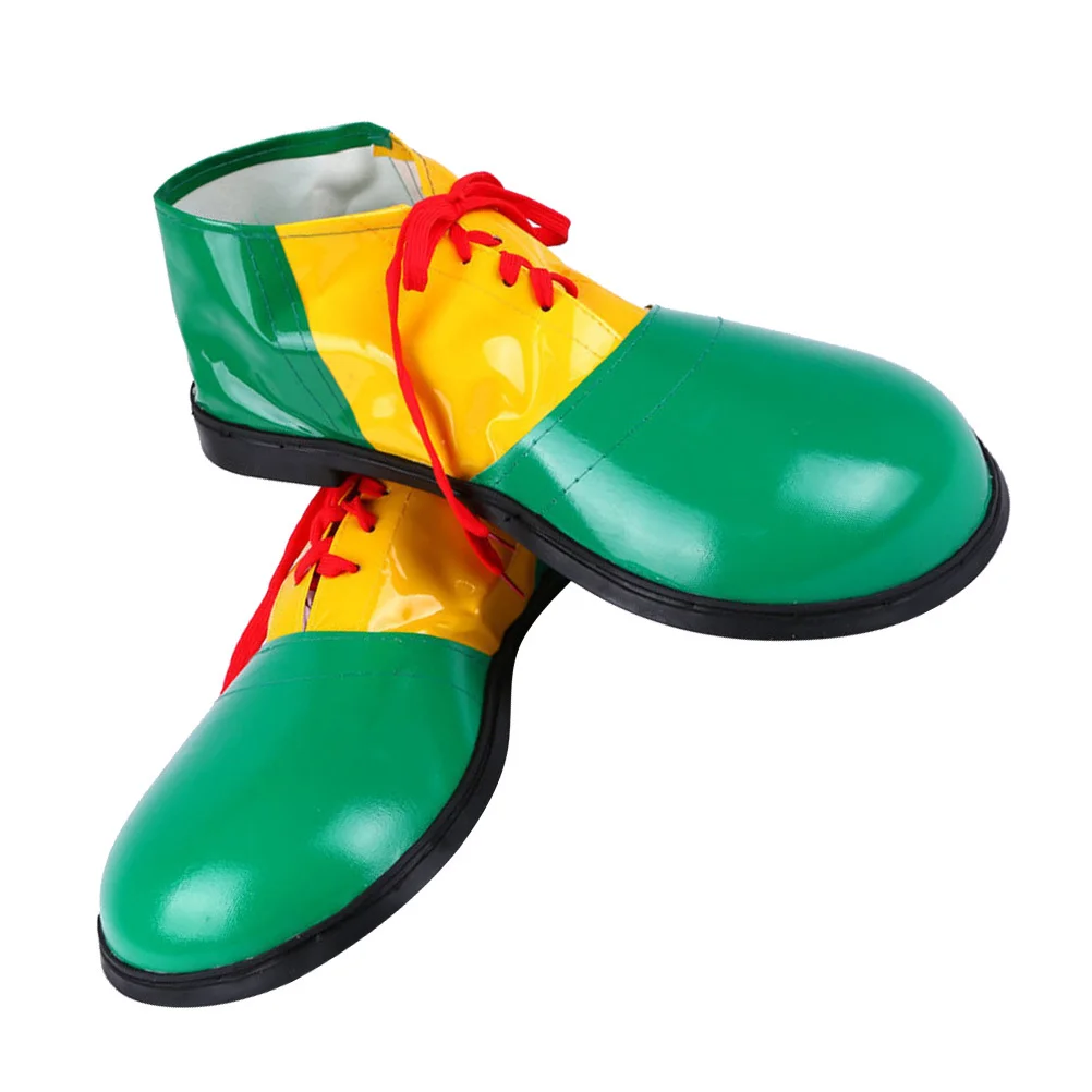 

1 Pair Green Clown Shoes Unisex Adult Costume Boots For Halloween Carnival Party Masquerade Dress Up Comedy Cosplay Wear
