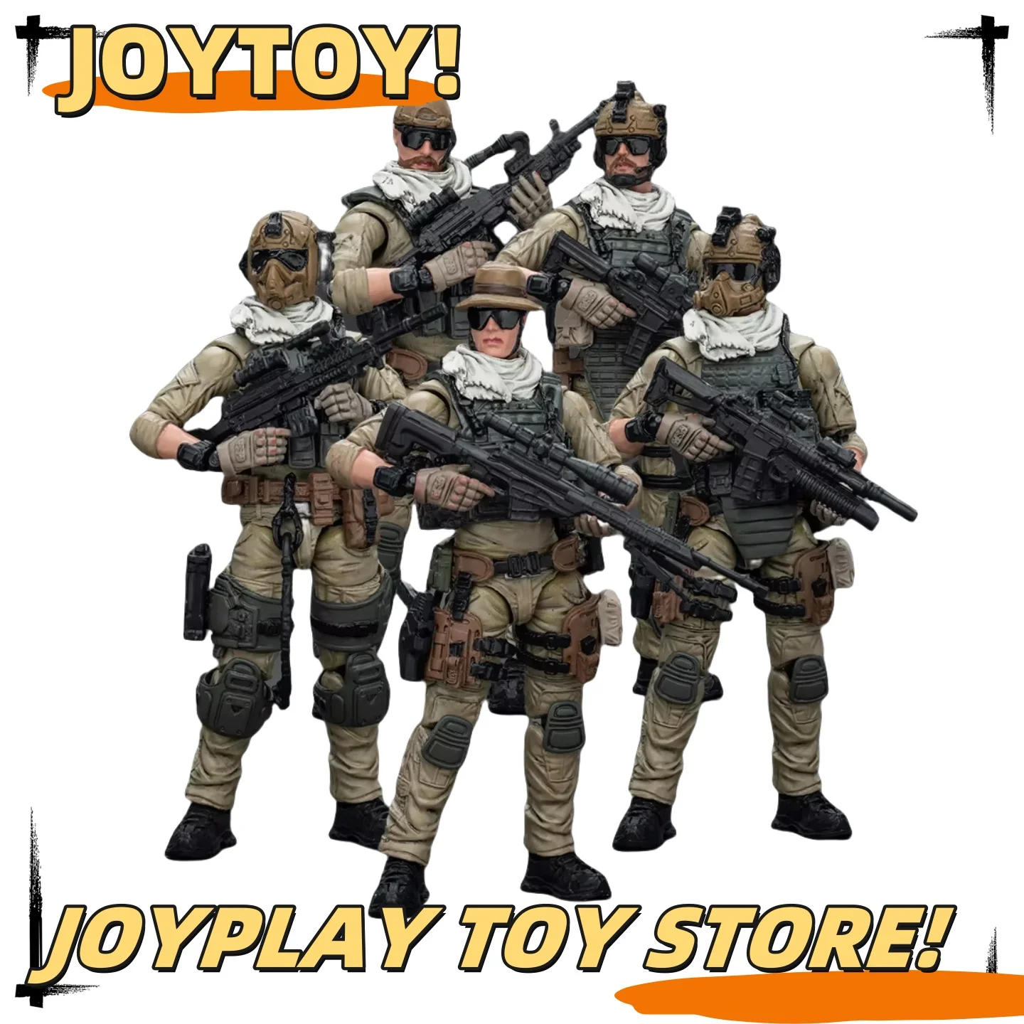 Joytoy-figura de Anime del ejército de EE. UU., articulaciones de asalto Delta, modelo móvil, escadrón, Breacher de francotirador, soporte, ametralladora, juguete de figura de acción