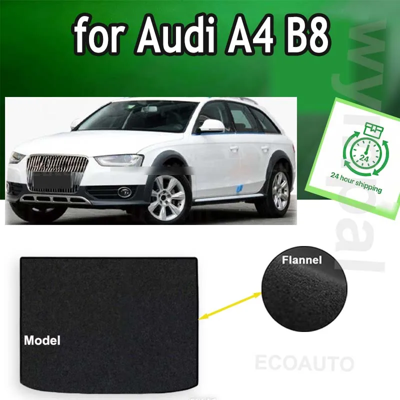 

TREADFIT Rear Trunk Mats For Audi A4 B8 2010-2014 Liner Tray Trunk Luggage Floor Pads