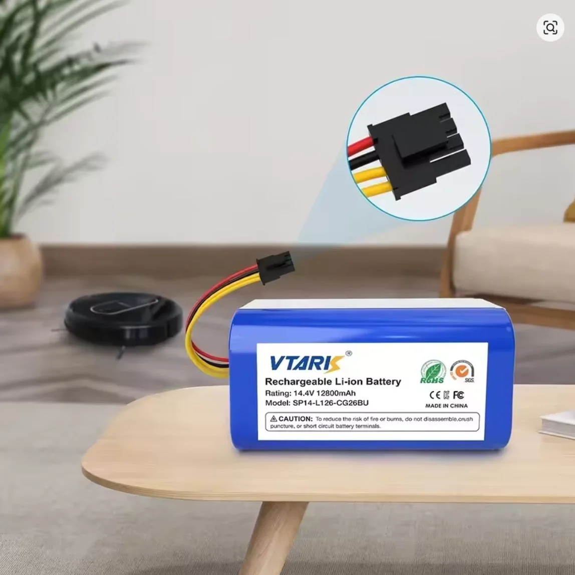 

New Upgrade 14.4V 12.8Ah Lithium-ion Battery For Cecotec Conga 1590 1490 1290 1390 Replacement Robot Vacuum Cleaner Battery️️