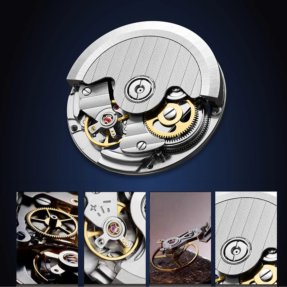 FARASUTE Men Retro Watch 39mm Classic Manual Winding Mechanical Wristwatch 5Bar Waterproof Sapphire Mirror Small Second Dial