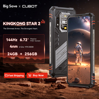 Cubot KingKong Star 2, Ultra-Slim Rugged Smartphone 5G, 4nm MTK D8200, 24GB RAM(12+12GB)+256GB ROM,6.72-inch 144Hz Large Display