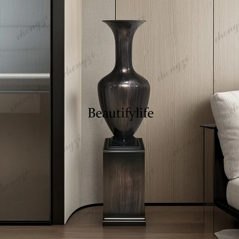 FRP Floor-to-ceiling Vase Modern Nordic Home Furnishing Sales Office Hotel Soft Decoration Roman Pillars