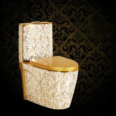 Sanitary ware integrated gold-plated toilet luxury toilet gold toilet