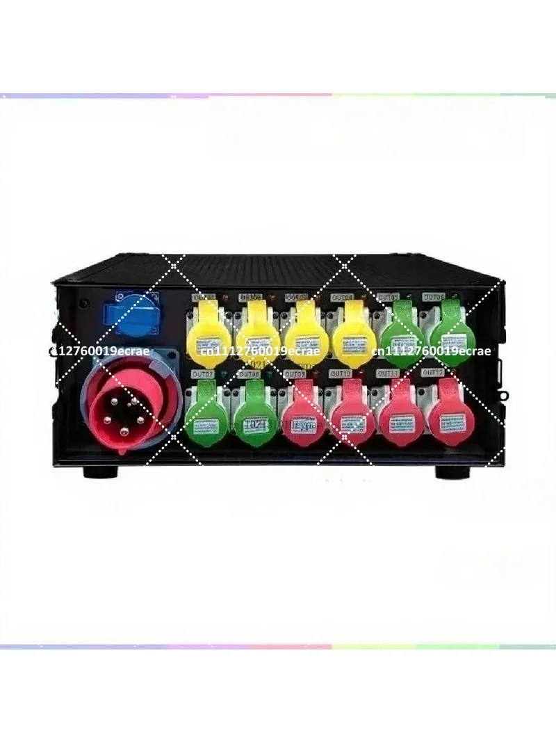 Waterproof Power Supply Distribution Box 12 Way 24 Way 16A Aviation Plug Straight Through Connector for Stage Lighting Equipment