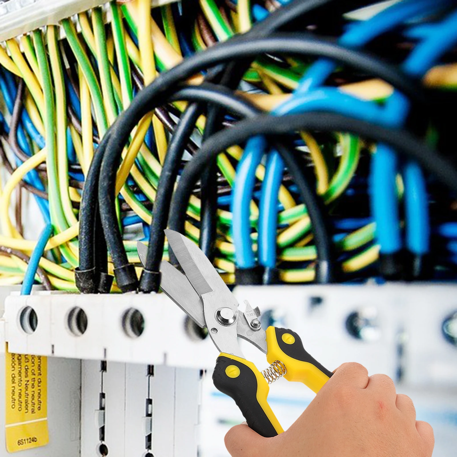 

Metal Shears Tin Snips Aviation Cutters for DIY Mechanics Homeowners Wire Electrician Use Sheet Metal Shear Tin Snips