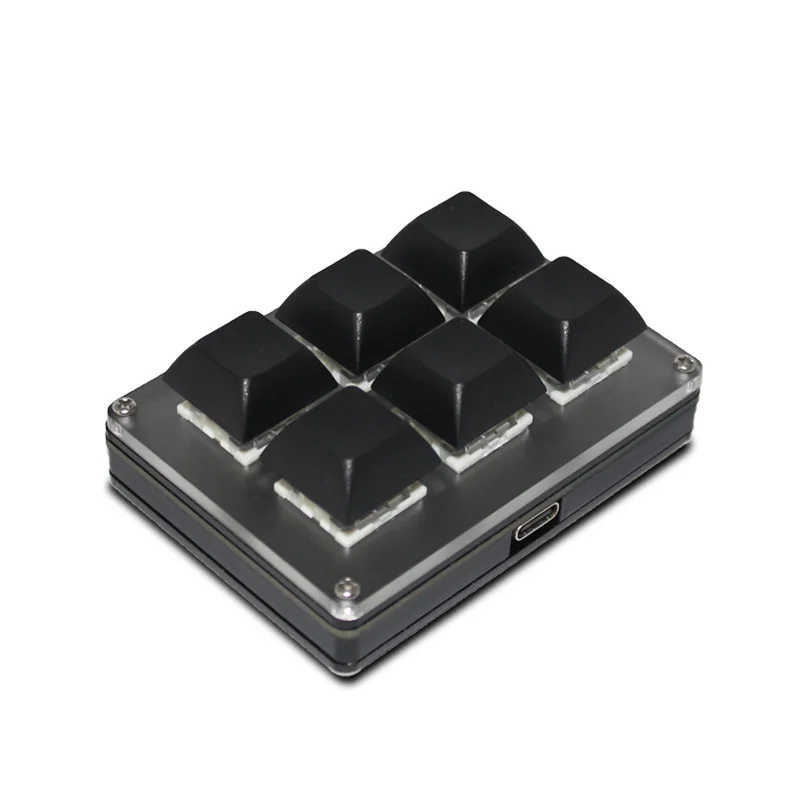 Teclado inalámbrico personalizado de 6 teclas, 2,4G, USB, Bluetooth, modo Triple, botones intercambiables en caliente