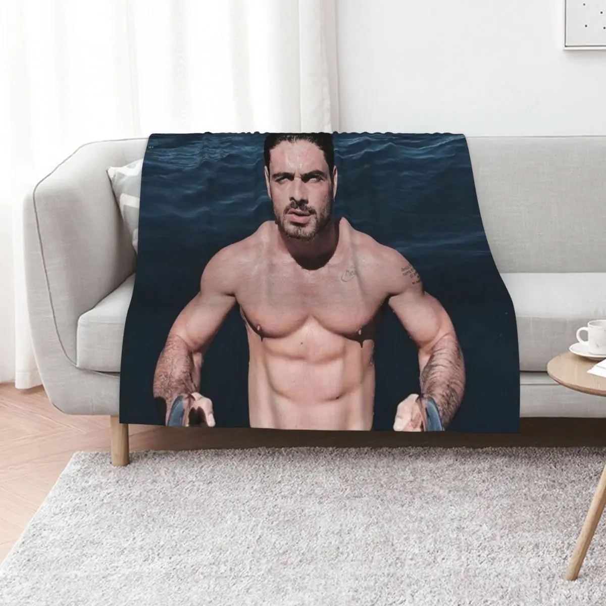 

michele morrone Throw Blanket For Decorative Sofa Luxury Plush Nap Blankets