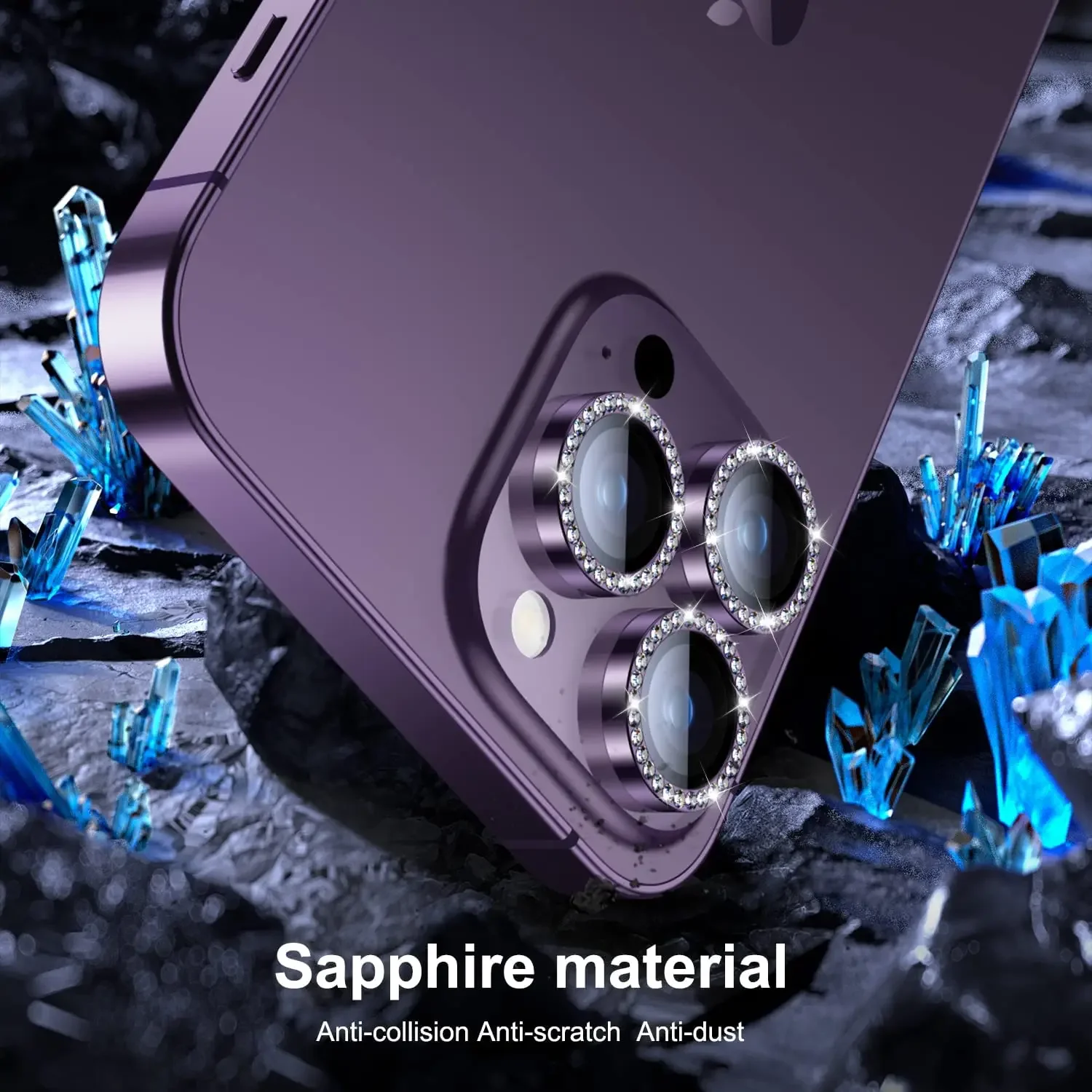 2-3 pezzi copertura protettiva per obiettivo fotocamera con diamante glitterato per IPhone 17 16 Pro Max Plus accessorio per pellicola protettiva per schermo in vetro temperato