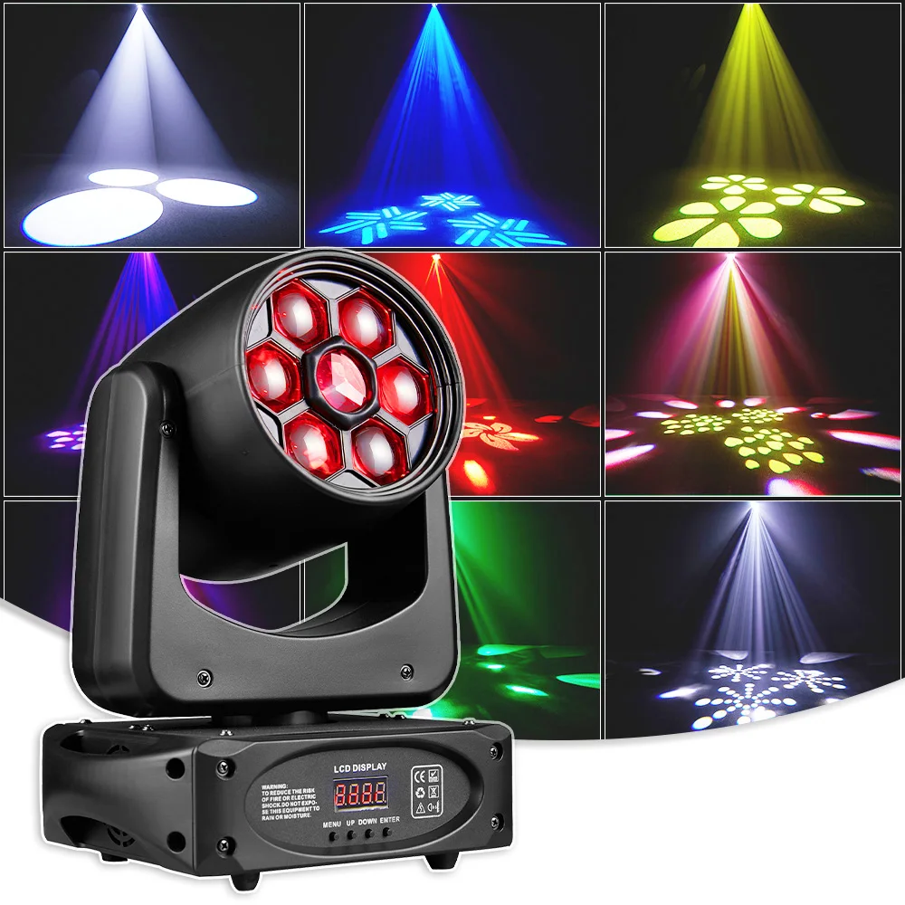 Hot Selling 150W Bee Eye Gobo Pattern Moving Head Stage Lighting 6x10W RGBW + 1x80w White Lamp Bead For Party Holiday Disco Dj