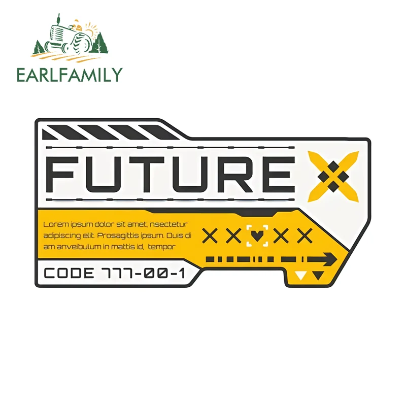 EARLFAMILY Modern Sense Warning Car Stickers Sign Slap Waterproof Sunscreen Decal Fashion Storage Flask Surfboard Graphics
