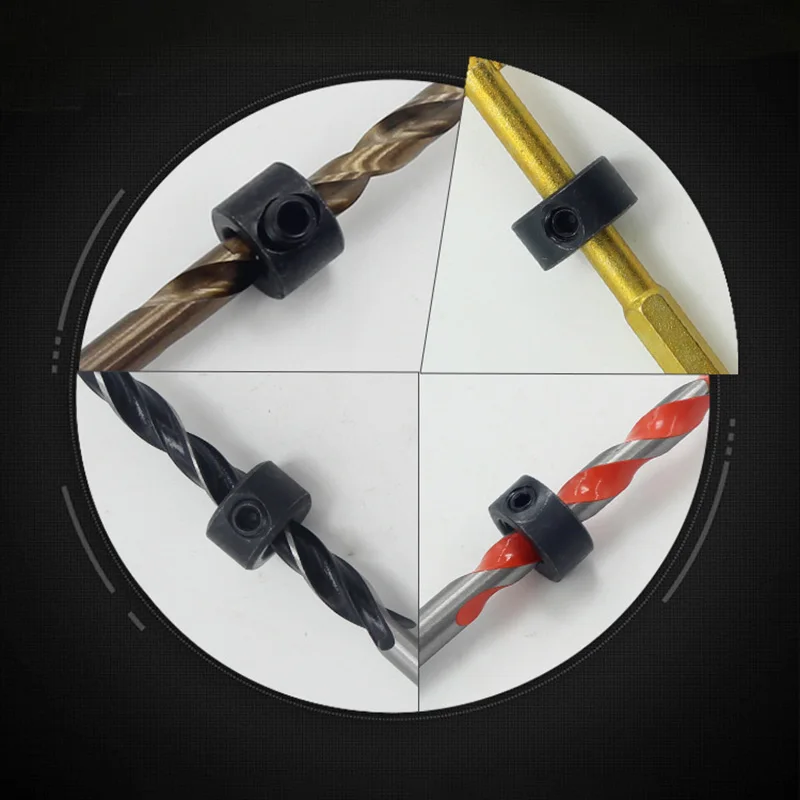 8 Stuks 3-16Mm Houtbewerking Boor Locator Boor Diepte Stop Kragen Ring Klepstandsteller Boor Locator Hout Boor bit