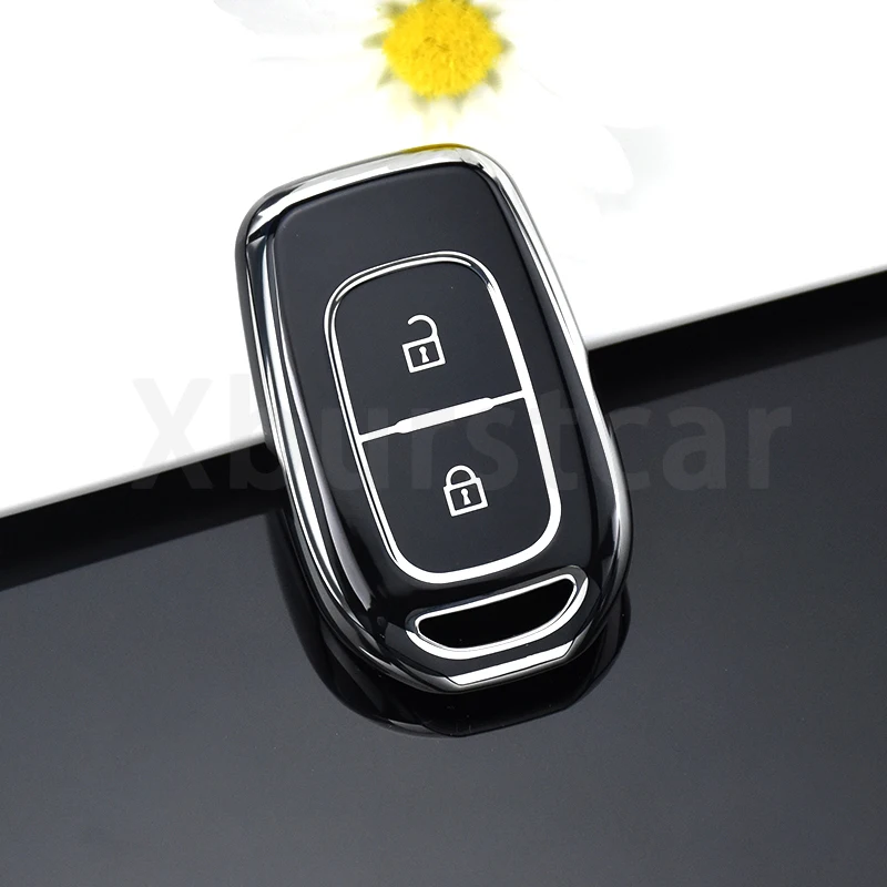 2/3 Button Fob Shell Holder TPU Car Key Cover Case for Renault Kwid Traffic Symbol for Dacia Sandero Logan Duster 2016 2017 2018