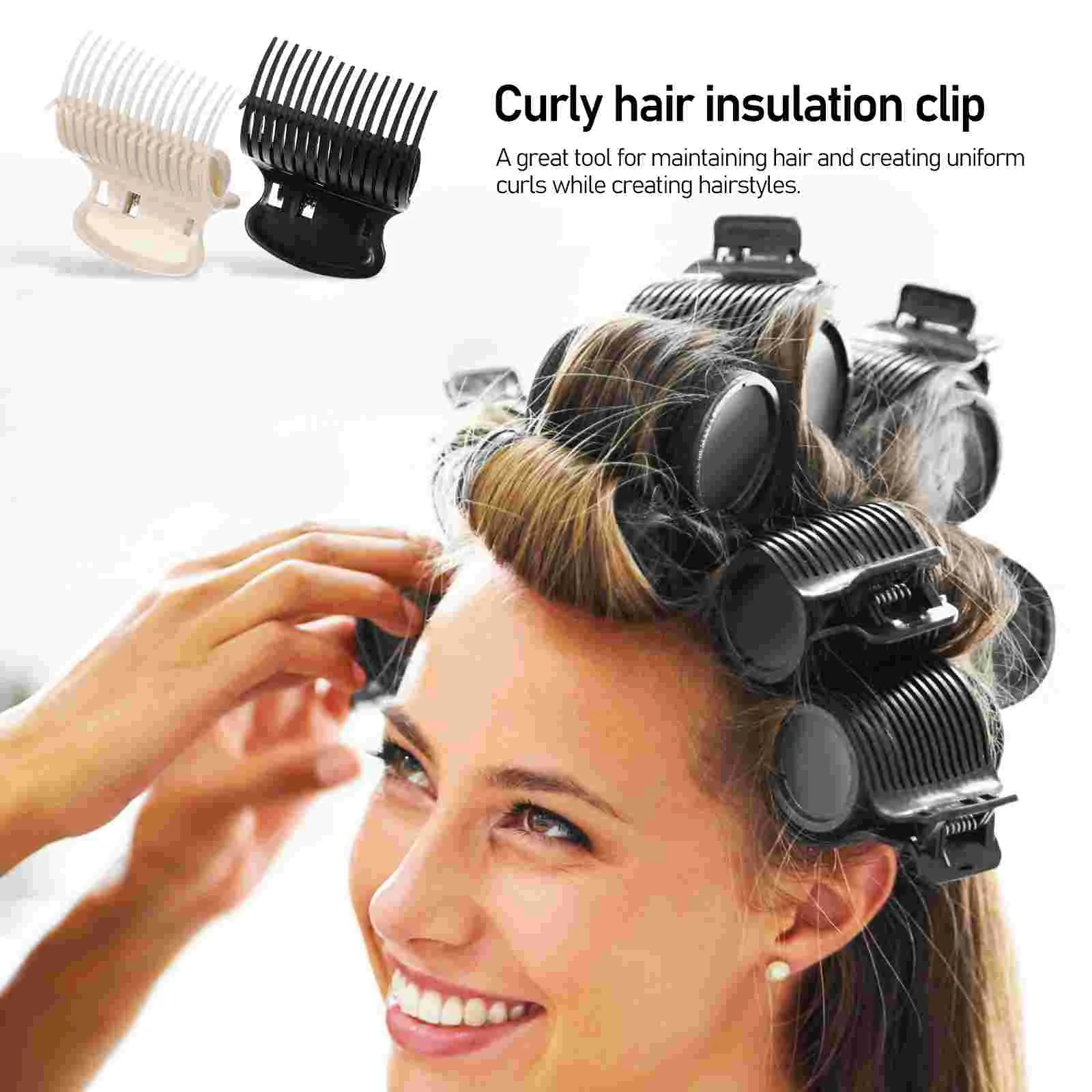 12 Pcs Claw Clip Hair Curler Clips Accessories Modeling Hot Roller for Long Abs Section Styling Tools Women's Girls