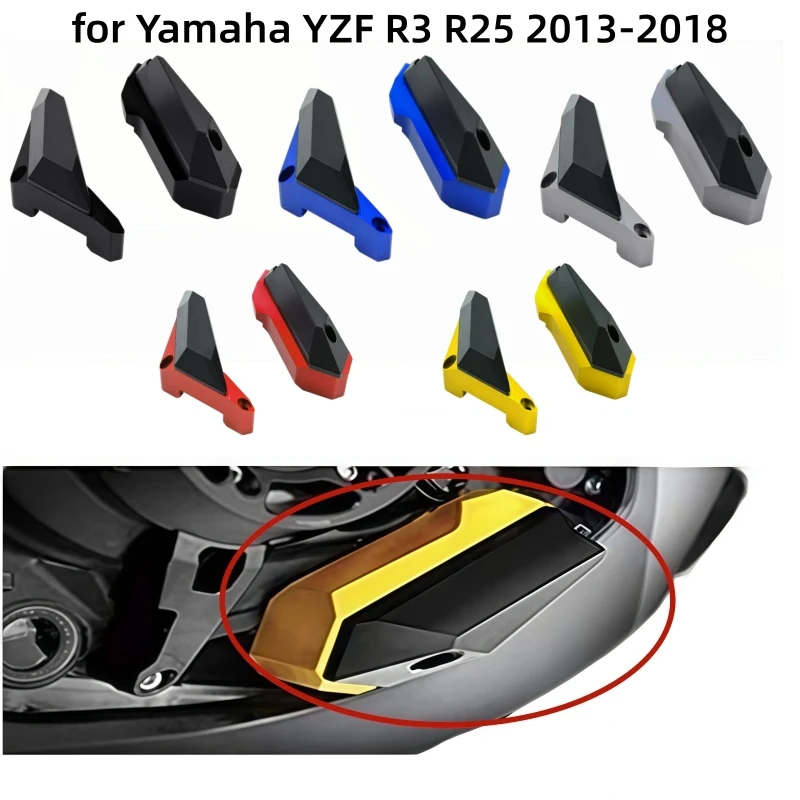 Motorcycle Left Right Engine Anti-fall Blocks Engine Car Plate Protection Blocks Accessories for Yamaha YZF R3 R25 2013-2018