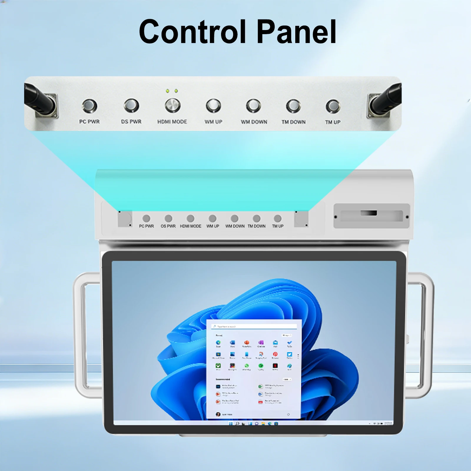 All in One Smart Digital Podium with 10-point Capacitive Touch Screen Height Adjustable 150mm Built in PC Ideal for Conference