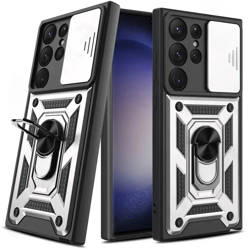 For Samsung Galaxy A14 A24 A54 A34  A05 A05S A15 A35 A55  A26 A36 A56 A52S Case Ring Holder Shockproof Coque Lens Protect Cover