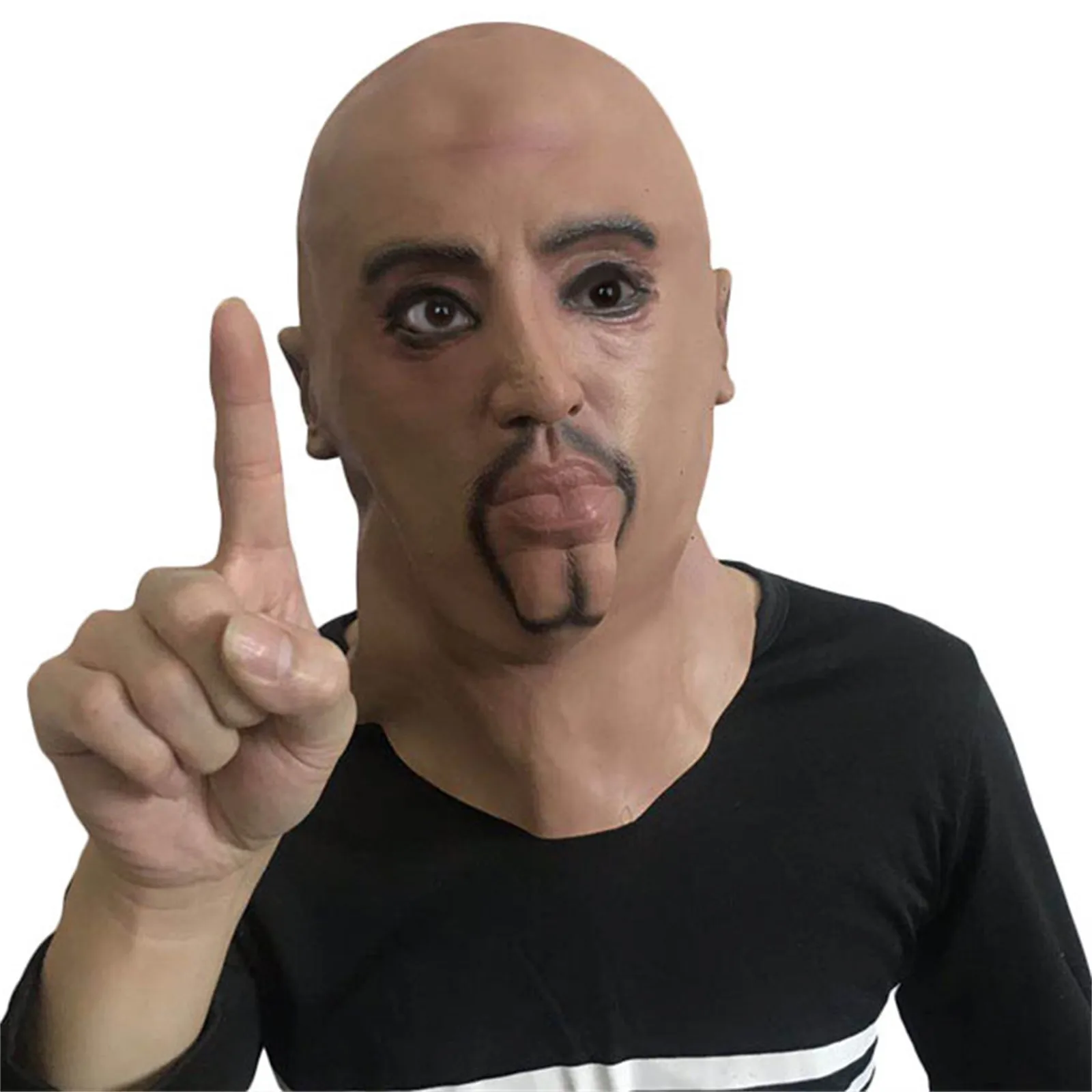 Máscara enrugada careca unisex para festa de Halloween, Old Men Cosplay, Horror Head, Engraçado Latex Chapelaria, Carnaval de Halloween