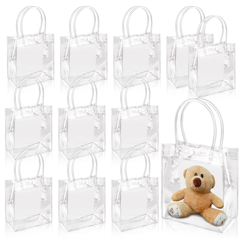 

5-50pcs Transparent Gift Bags Waterproof PVC Gift Tote Wedding Party Party Decor Birthday Holiday Gift Candy Cookies Packaging