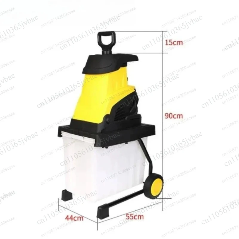 Electric Garden Branch and Leaf Crusher High Power with Leaf Bag 10 Meters Cable Gardening Treatment Equipment