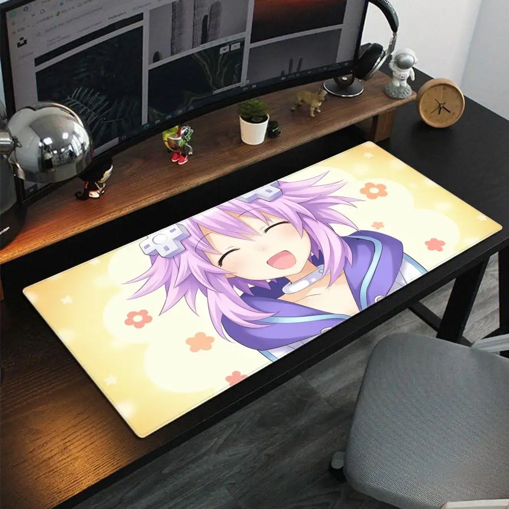 Anime girl H Hyperdimension Neptune Mousepad With Pad gaming accessories Prime Gaming XXL Keyboard Pad Stitch Padding Mat