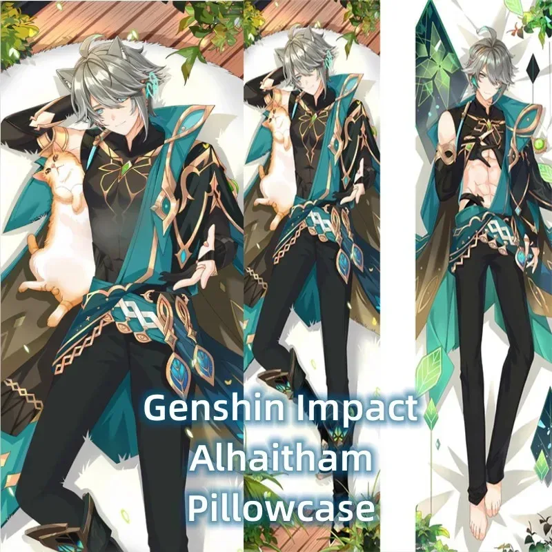 Новинка 2025, аниме-игра Genshin Impact Dakimakura Alhaitham Arataki Itto Nahida Wanderer Dehya, наволочка, обнимающая подушка для тела ☆ ★ ☆ ★ qq