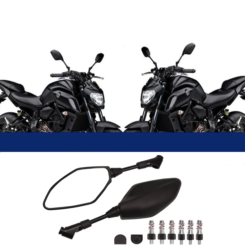 Rearview Mirrors For YAMAHA MT01 MT03 MT-07 MT-09/Tracer FJ09 MT10 Tracer 900 Motorcycle Rearview Mirrors M8 M10 Screws