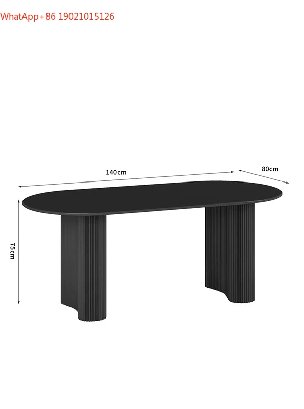 HJ microcrystalline rock slab dining table household living room new light luxury modern simple special-shaped table