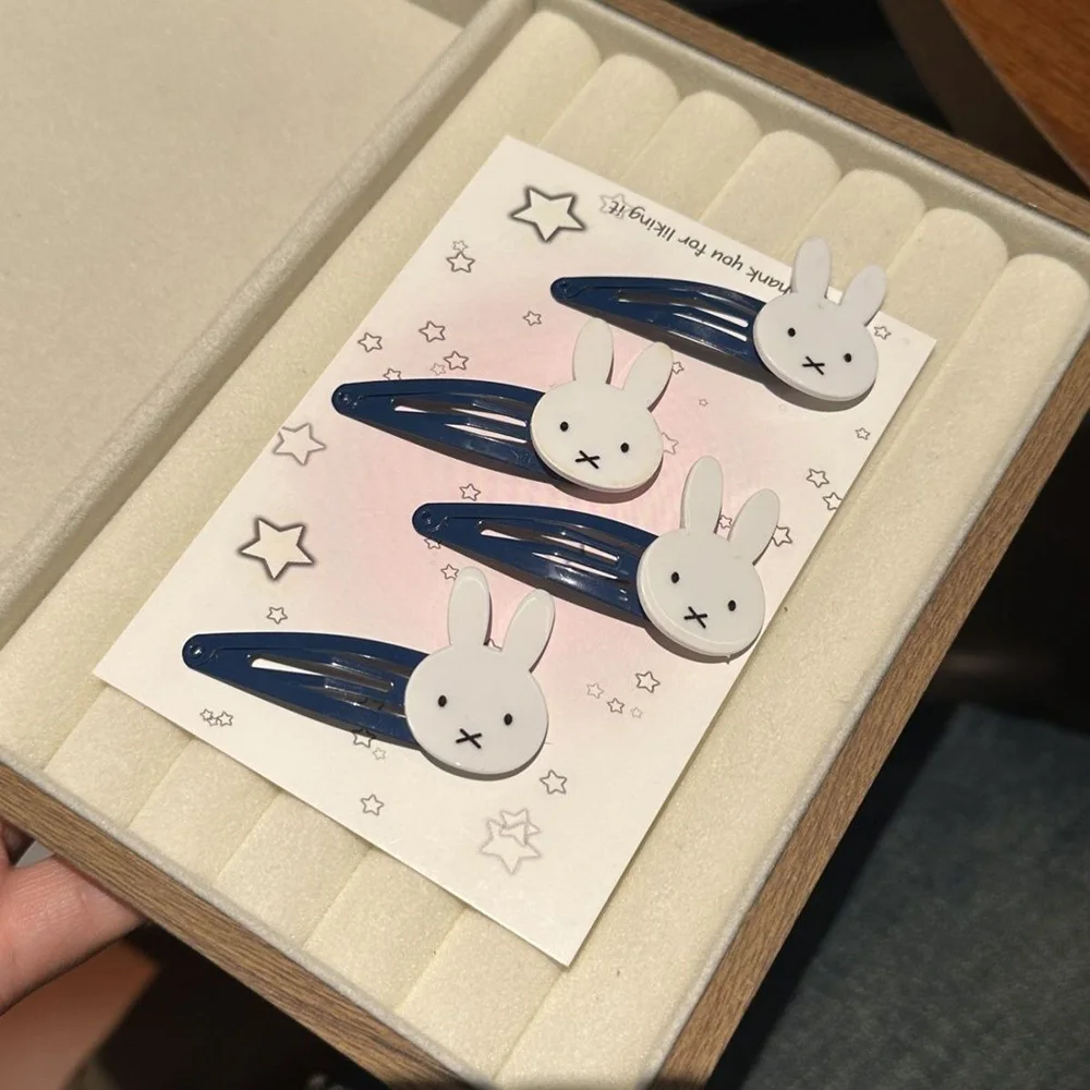 Süße Miffy Kawaii Cartoon Haargummi Haarnadel Süße Pony Clip Seitenclip Mädchen Geburtstag Weihnachtsgeschenk – Detail 4