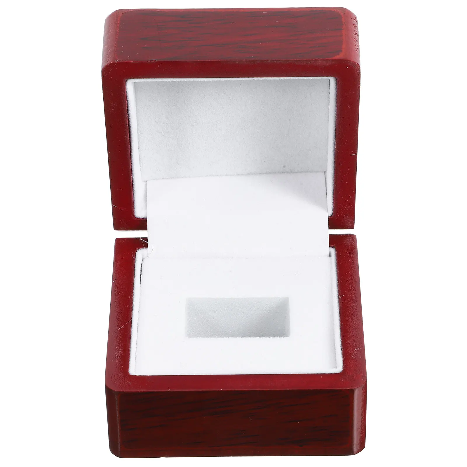 Ring Box Wooden Case Single Portable Jewelry Holder Unique Display Case for Football Baseball Hockey Rings