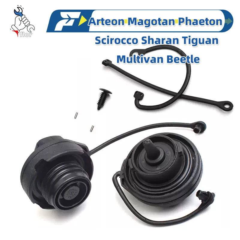 For VW Arteon Magotan Phaeton Scirocco Sharan Tiguan Multivan Beetle Fuel Tank Cap And Fuel Tank Cap Cover Cable Line Rope