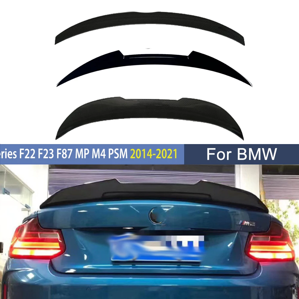 

Для BMW 2 серии F22 F23 F87 MP M4 PSM 2014-2021 Стиль Автомобильный задний бампер на крышу Багажник Сплиттер Спойлер Верхнее крыло Автоаксессуары