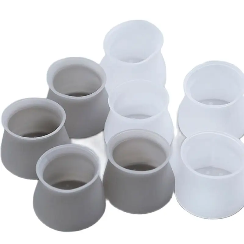 4 pz/lotto Pad in Silicone coprigambe per sedia da tavolo tappetino antiscivolo gambe da tavolo Mute cappuccio piedini per mobili copertura protettiva protezione per pavimento