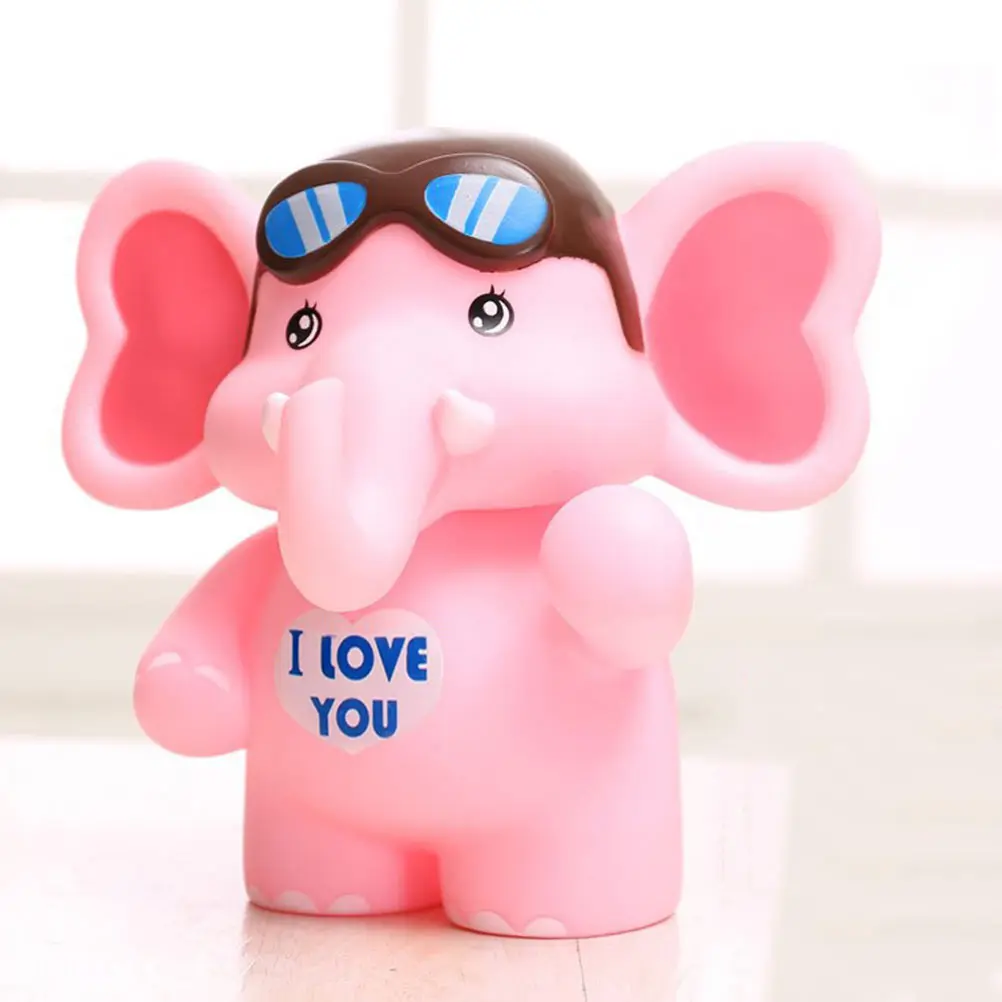 

1Pcs Elephant Coin Pot Lovely Kids Saving Bank Cartoon Money Container Rotating Lid Withdraw Elephant Coin Bank