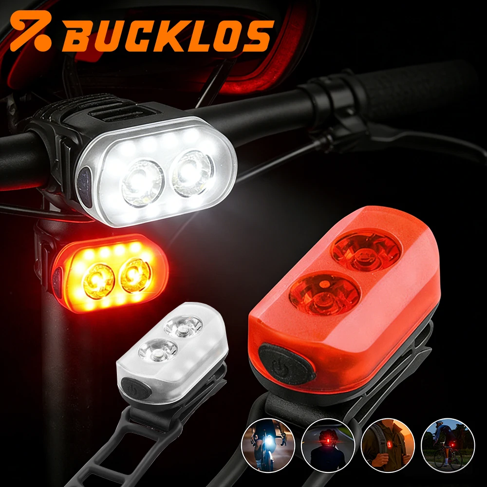 AliExpress BUCKLOS Bicycle Light Recharge Bicycle Tail Light Bike Rear Lamp Waterproof Bike Taillight Portable Mini Road MTB Cycling Lamp