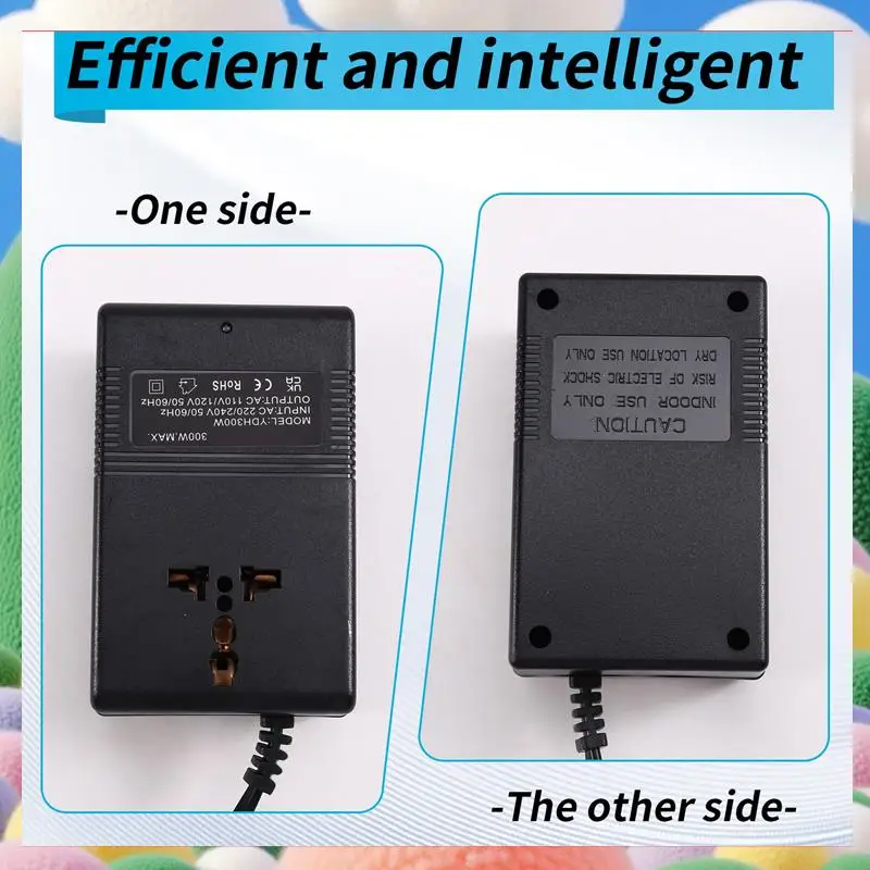 

300W Dual Function Voltage Transformer, Converts 220V To 110V And 110V To 220V, UK Plug Travel Converter-AS97