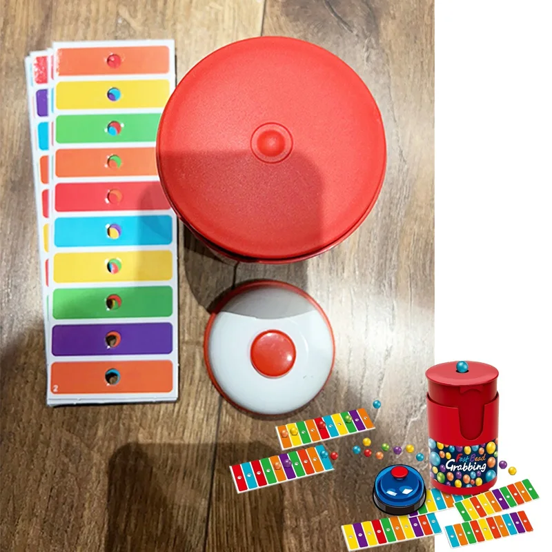 Fast Bead Grabbing Board Game Funny Match Strategy Games for Two Players with Exciting Bells Perfect for Kids Adults Interaction