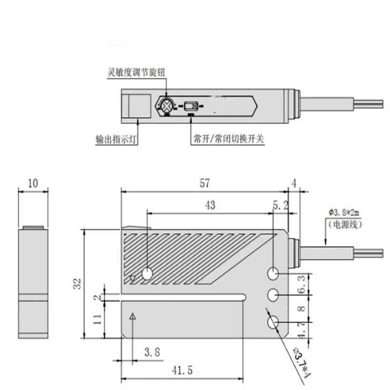 High Quality Self Adhesive Label Sensor PUD-05N PUD-050NP NPN PNP Counting Rewinder Sticker with Sticker Normally Open Closed