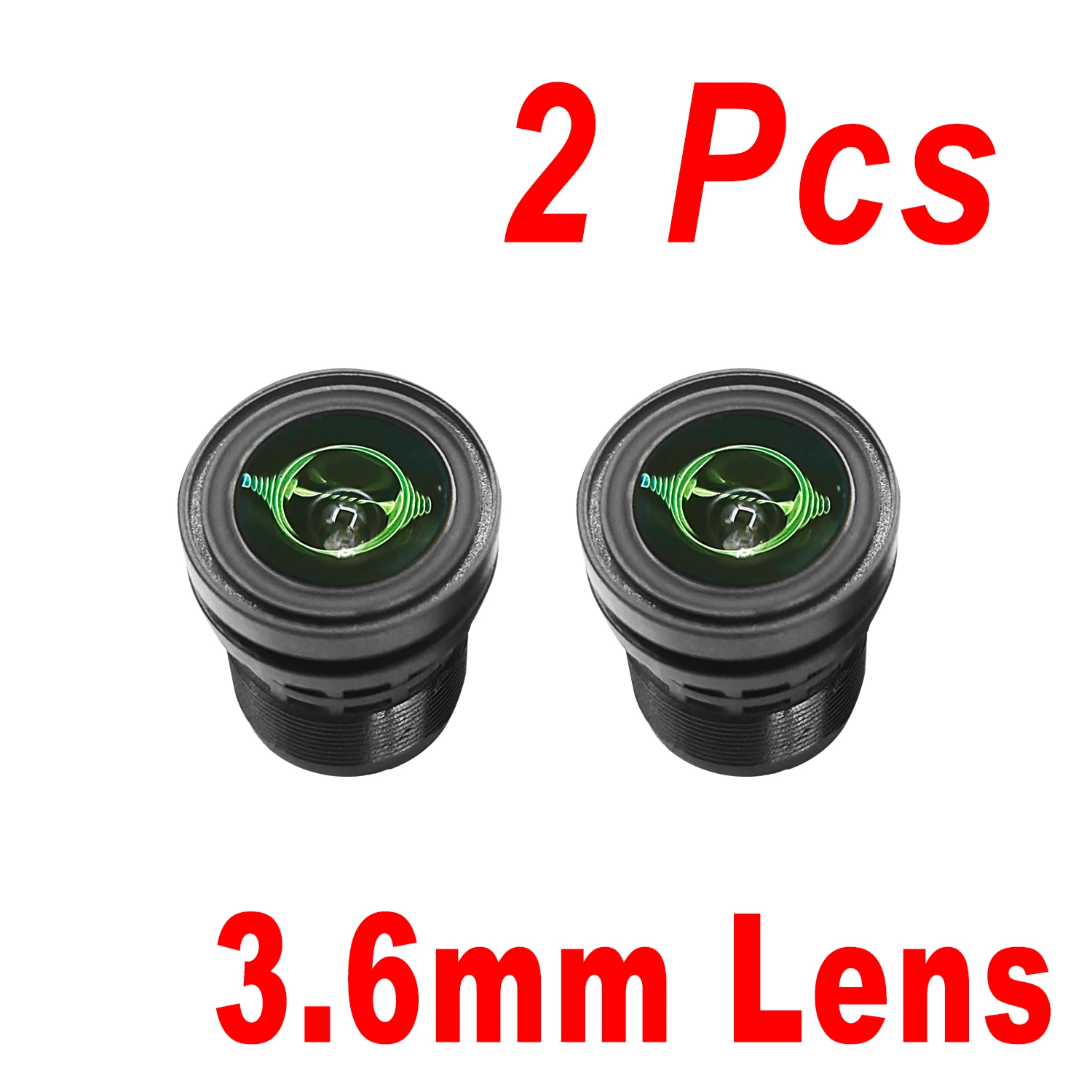 2pcs 3.6mm Lens HD CCTV Fixed Iris Lens M12 2MP Aperture Image Format Surveillance Video For CCD Ip Camera Digital Analog Cam HD